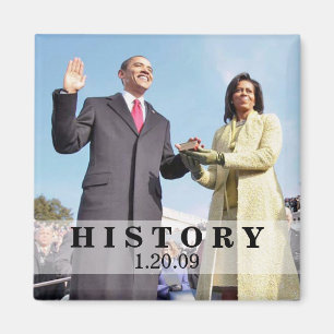 GESCHICHTE: Präsident Obama Inauguration Magnet