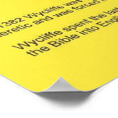 Geschichte, Reformation, John Wycliffe Poster (Ecke)