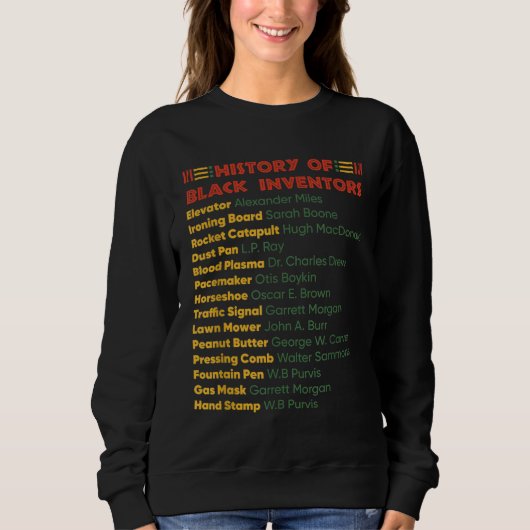 Geschichte schwarzer Erfinder Sweatshirt (Vorderseite)