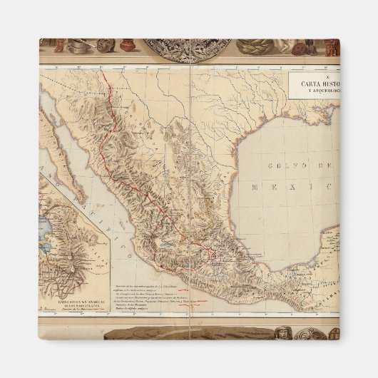 Geschichte und Architektur Mexikos Magnet (Vorne)