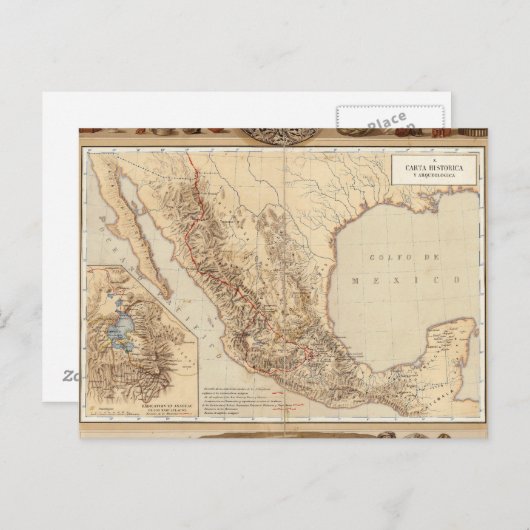 Geschichte und Architektur Mexikos Postkarte (Vorne/Hinten)