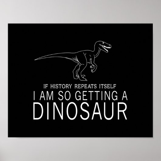 Geschichte und Dinosaurier Poster (Vorne)