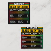 Geschichte vergessener schwarzer Erfinder schwarze Begleitkarte (Vorne/Hinten)