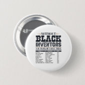 Geschichte vergessener schwarzer Erfinder schwarze Button (Vorne & Hinten)