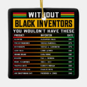 Geschichte vergessener schwarzer Erfinder schwarze Keramikornament (Vorderseite)