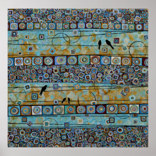 Geschichte von zwei Städten - Vogel auf einem Wire Poster