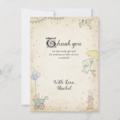 Geschichten-Buch-Babyparty danken Ihnen zu Einladung (Vorderseite)