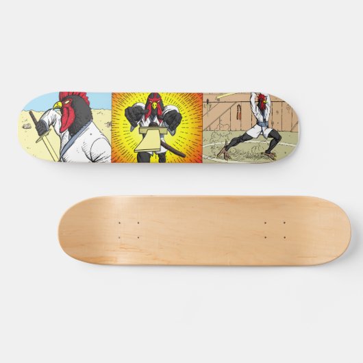 Geschichten des Samurai-Huhn-Skateboards Skateboard (Horizontal)