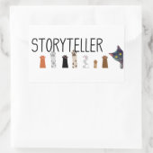 Geschichten erzählen Paws bei der Arbeit - Aufkleb Rechteckiger Aufkleber (Tasche)