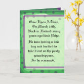 Geschichten-Gruß-Karte St. Urho    fertigen es Karte (Gelbe Blume)