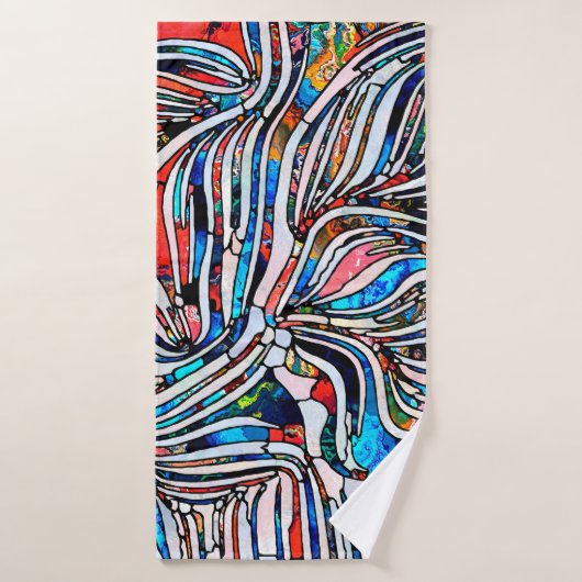 Geschichten kaputt. Unity of Stached Glass Serie. Badehandtuch (Badehandtuch)