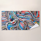 Geschichten kaputt. Unity of Stached Glass Serie. Badehandtuch (Badehandtuch)