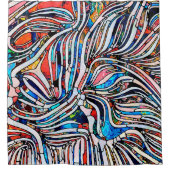 Geschichten kaputt. Unity of Stached Glass Serie. Duschvorhang (Vorderseite)