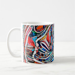 Geschichten kaputt. Unity of Stached Glass Serie. Kaffeetasse