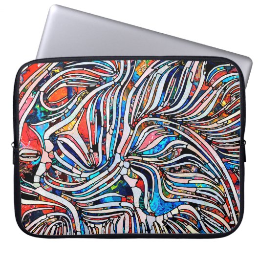 Geschichten kaputt. Unity of Stached Glass Serie. Laptopschutzhülle (Vorderseite)