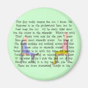 Geschichten-Kunst-Creepy Bürgersteig-Sprungs-Typ Magnet