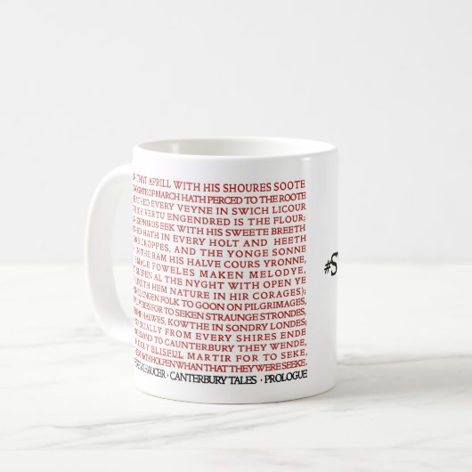 Geschichten LitGeekChaucer Canterbury - Tasse (Vorderseite Links)
