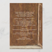 Geschichten Märchen Bibliothek Buch Hochzeitsplan Programm (Rückseite)