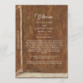 Geschichten Märchen Bibliothek Buch Hochzeitsplan Programm (Vorderseite)