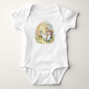 Geschichten über meine Kindheit. Sehr gemütlich am Baby Strampler