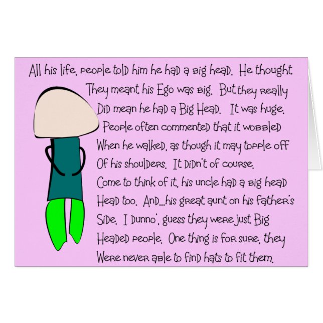 Geschichten-Völker "er hatte eine große Haupt" (Vorderseite (Horizontal))