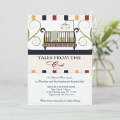 Geschichten von Crib Storybook Showeinladung Einladung (Stehend Vorderseite)