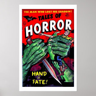 Geschichten von Horror Vintages Comic Buchcover-Po Poster