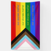 Geschichten zählen Gay Pride Intersection Regenbog Banner (Vertikal)