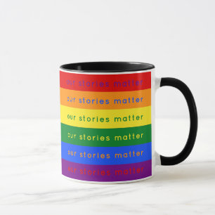 Geschichten zählen Gay Pride Intersektional Regenb Tasse