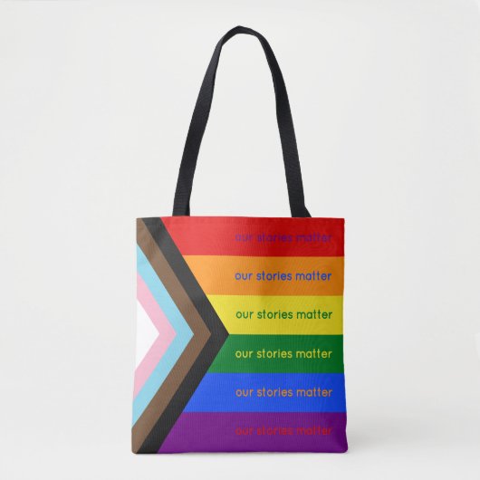 Geschichten zählen Schnittstellen-Pride-Flagge Reg Tasche (Vorderseite)