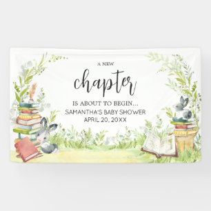 Geschichtenbuch Neues Kapitel Babyparty Banner