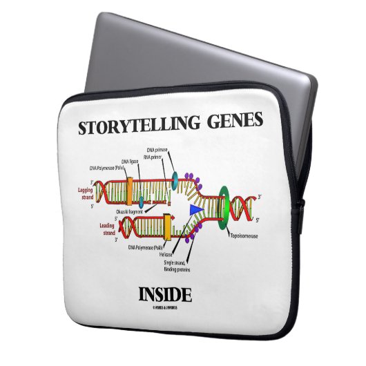 Geschichtenerzählen-Gen-Innere (DNS-Reproduktion) Laptopschutzhülle (Vorderseite Links)