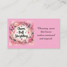 Geschichtenerzähler Charm Pink Writer Novelist Visitenkarte