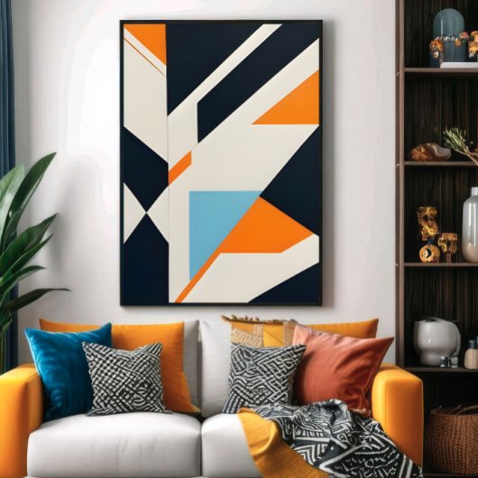 Geschichtete abstrakte Geometrie Poster
