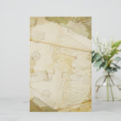 Geschichtete alte Letters Stationery Briefpapier (Stehend Vorderseite)