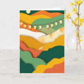 Geschichtete Berglaternen Karte (Gelbe Blume)