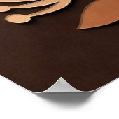 Geschichtete Blumenausschnitt-Harmonie Poster (Ecke)