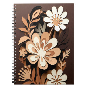 Geschichtete florale Papier-Schnitt-Harmonie Notizblock