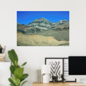 Geschichtete Gipfel der Mojave-Wüste Poster (Heimbüro)