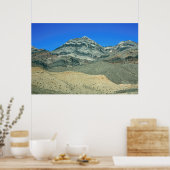 Geschichtete Gipfel der Mojave-Wüste Poster (Küche)