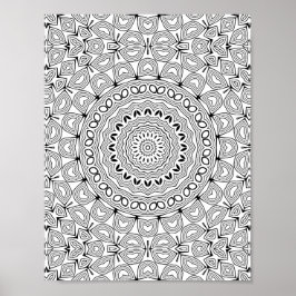 Geschichtete Heartburst-Farbseiten-Musterkunstwerk Poster