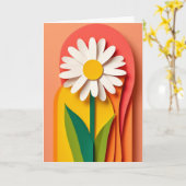 Geschichtete Papierblüte Karte (Gelbe Blume)