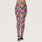 Geschichtete Rosen der Liebe Leggings (Rückseite)
