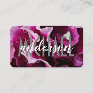 Geschichtete Schriftarten Einfach Floral Pink Visitenkarte