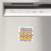 Geschichtete Teetassen-Teatime-Illustration Magnet (In Situ (Geschirrspüler))