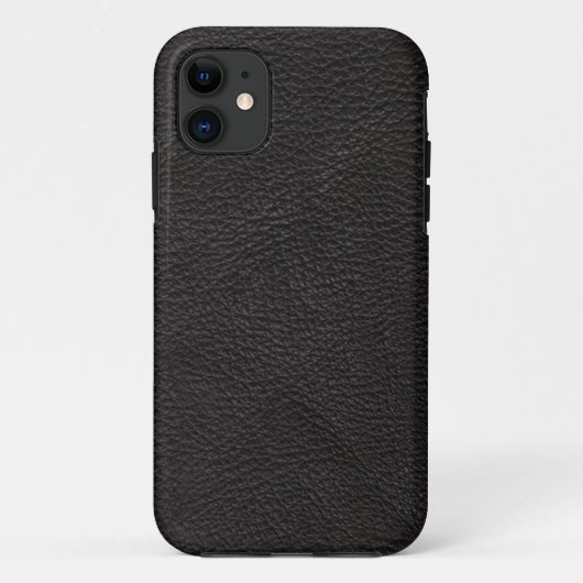 Geschichteter Fall von Black Leather Case-Mate iPh iPhone Hülle (Rückseite)