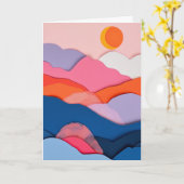 Geschichteter Sonnenaufgang am Berg Karte (Gelbe Blume)