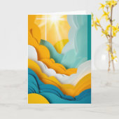 Geschichteter, sonnendurchfluteter Himmel Karte (Gelbe Blume)