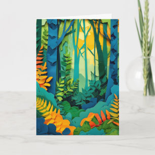 Geschichteter Wald im Morgenlicht Karte