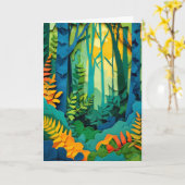 Geschichteter Wald im Morgenlicht Karte (Gelbe Blume)